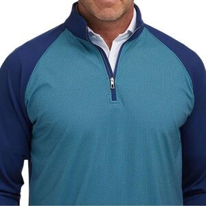 Holderness & Bourne Henderson Pullover Seashore Blue 1/4 Zip Men’s Sz Medium NWT